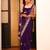 voilet color designer satin fabric saree for ceremonial looks
