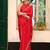 red color designer tissue fabric saree for ceremonial looks