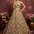 Engaging Golden Crystal Pipe handwork, Multicolor Motif, Sober Color Sequins, Zari, Dori Embroidered Net wedding lehenga