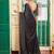 black color designer satin fabric saree for ceremonial looks