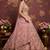 Dazzling Pink Crystal Pipe handwork, Multicolor Motif, Sober Color Sequins, Zari, Dori Embroidered Net lehenga choli