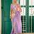 lavender color designer chiffon fabric saree for ceremonial looks