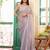 grey color designer tissue fabric saree for ceremonial looks