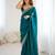 rama color chiffon fabric zarkan hand work designer bollywood style saree
