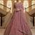 Ravishing Pink White Pearl Beads, Thread work, Zari and Dori Embroidered, Zircon Diamond Net wedding wear lehenga choli