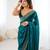 rama color chiffon fabric zarkan hand work designer bollywood style saree