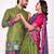 Mehendi silk men's  kurta with payjama and semi stitched lehenga choli couple combo