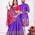 Blue silk men's  kurta with payjama and semi stitched lehenga choli couple combo