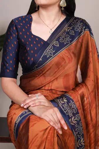 elegant rangoli art silk printed saree for everyday & festive wear