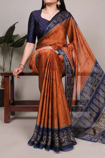 elegant rangoli art silk printed saree for everyday & festive wear