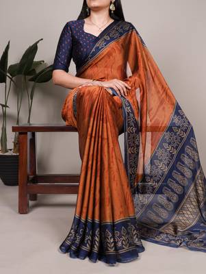 elegant rangoli art silk printed saree for everyday & festive wear 4