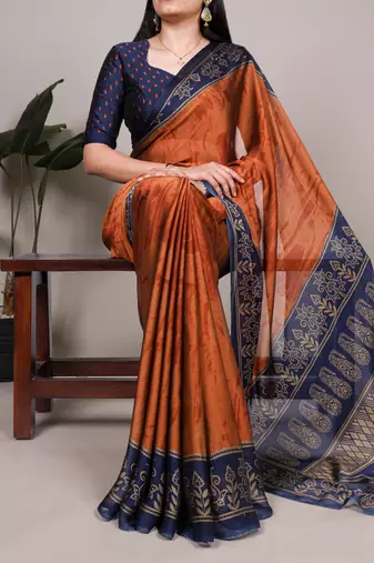 elegant rangoli art silk printed saree for everyday & festive wear