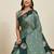 green color soft art silk fabric woven jari designer ceremonial partywear saree