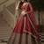 inviting Red Fancy Lace, Thread, Sequince, Chapat Zari Embroidered Gadhwal Silk Premium wedding lehenga for women