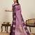 purple color soft art silk fabric woven jari designer ceremonial partywear saree