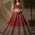inviting Red Fancy Lace, Thread, Sequince, Chapat Zari Embroidered Gadhwal Silk Premium wedding lehenga for women
