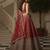 inviting Red Fancy Lace, Thread, Sequince, Chapat Zari Embroidered Gadhwal Silk Premium wedding lehenga for women