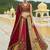 fascinating Multi & Red Mirror Handwork, Dori, Sequins Embroidered, Lace and Patch work Silk wedding lehenga