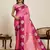 pink color soft art silk fabric woven jari ceremonial partywear saree