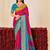 pink color velvet tussar silk blend fabric woven saree with smart elegant print