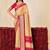 beige color velvet tussar silk blend fabric woven saree with smart elegant print