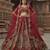 Red Handwork Khatali, Crystal Motif and Pipe work, Dori , Multi Thread, Sequins, Zari Embroidered Silk lehenga choli