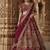 Pink Fancy, Dori, Multi thread, zari, Sequins Embroidered with Diamond Studded all over Silk wedding wear lehenga choli