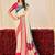 off white color velvet tussar silk blend fabric woven saree with smart elegant print