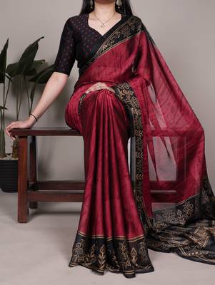 elegant rangoli art silk printed saree for everyday & festive wear 2