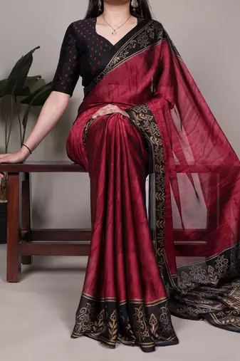 elegant rangoli art silk printed saree for everyday & festive wear