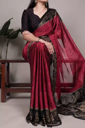 elegant rangoli art silk printed saree for everyday & festive wear