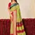 pista green color velvet tussar silk blend fabric woven saree with smart elegant print