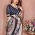 grey color mul cotton fabric designer kalamkari printed graceful party saree