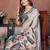 grey color mul cotton fabric designer kalamkari printed graceful party saree