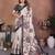 grey color mul cotton fabric designer kalamkari printed graceful party saree
