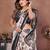 grey color mul cotton fabric designer kalamkari printed graceful party saree