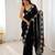 black color chiffon graceful embroidered bollywood saree