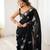 black color chiffon graceful embroidered bollywood saree