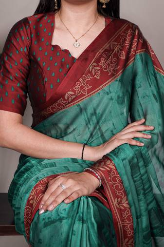 elegant rangoli art silk printed saree for everyday & festive wear