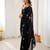 black color chiffon graceful embroidered bollywood saree