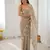 beige color chiffon graceful embroidered bollywood saree