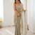beige color chiffon graceful embroidered bollywood saree