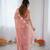 peach color chiffon graceful embroidered bollywood saree