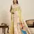 yeloow color cotton art silk fabric wevon meenakari ceremonial saree