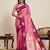 pink color soft art silk fabric woven jari ethnic indian saree