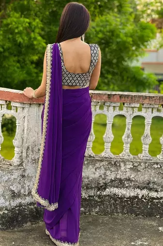 lavender ceremonial special saree