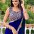 blue color beautiful ceremonial special bollywood saree