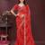red color georgette fabric bandhej printed traditional saree