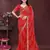 red color georgette fabric bandhej printed traditional saree