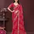 pink color georgette fabric bandhej printed traditional saree